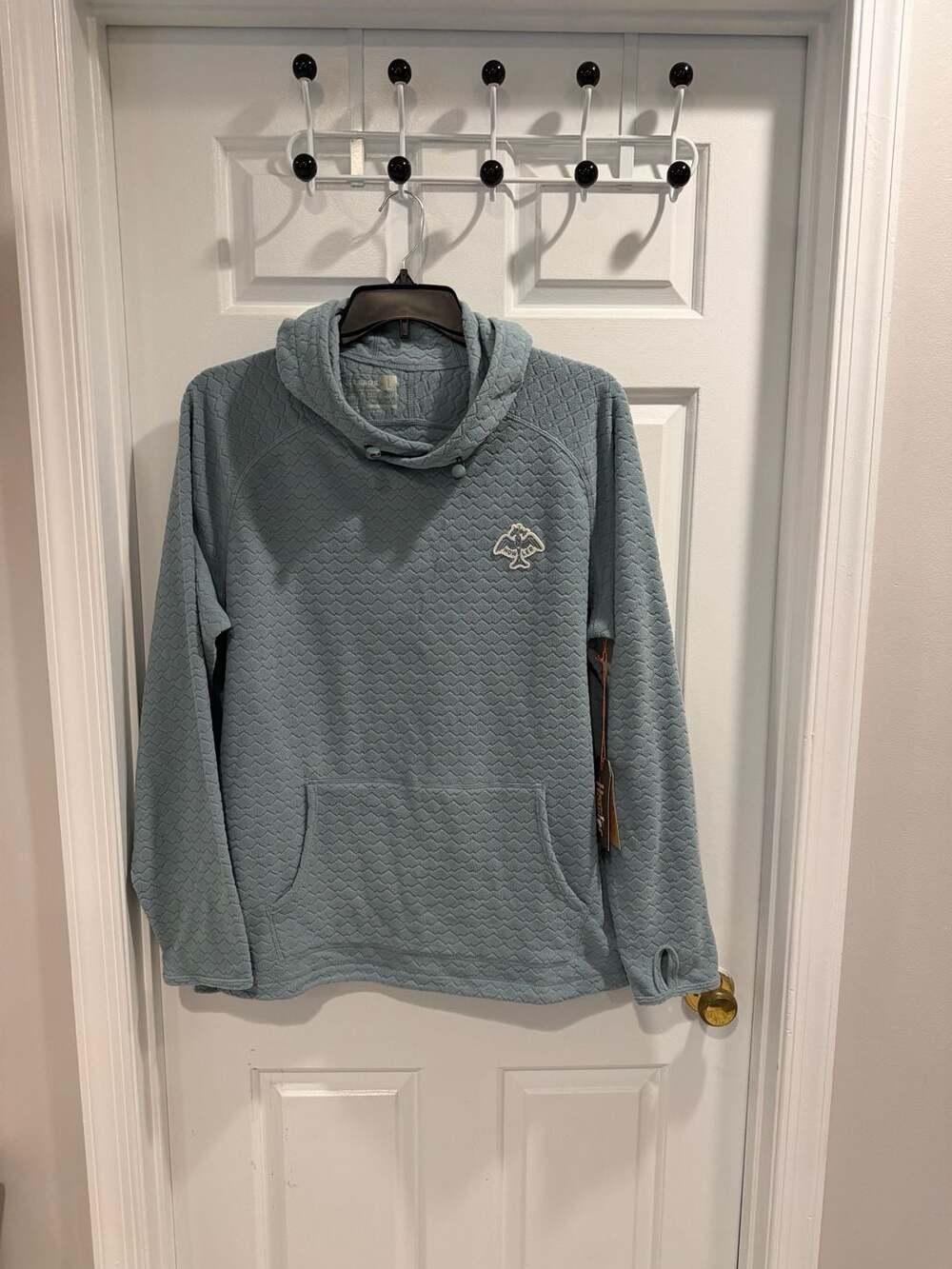 NWT Howler Brothers Palo Duro Fleece Hoodie Size L Iron Blue $99 - Picture 3 of 8
